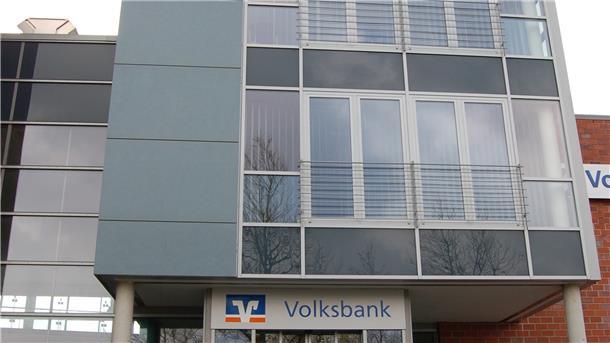 Der Hauptsitz der Volksbank Bremerhaven-Cuxland in Beverstedt. Archiv, Volksbank