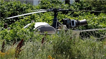 Der Hubschrauber Alouette II, mit dem Rédoine Faïd aus dem Gefängnis in Reau floh.