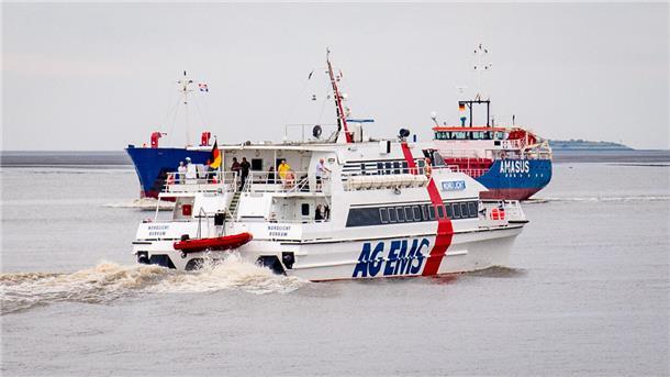 Der Katamaran "Nordlicht" der Reederei Cassen Eils startet normalerweise Montag und Dienstag von der Seebäderkaje nach Helgoland.