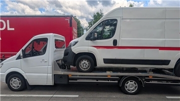 Der kontrollierte Kleintransporter war um mehr als 40 Prozent überladen. So war eine Weiterfahrt nicht möglich.