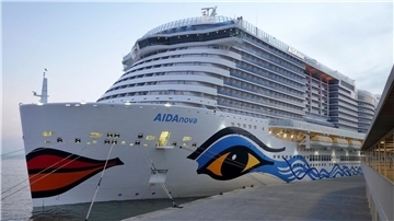 Das Kreuzfahrtschiff "AIDAnova"