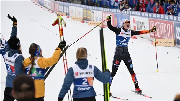 Tränen nach dem „Krimi“: Langläuferinnen feiern WM-Bronze Der Moment, in dem Bronze feststeht.