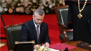 Der neue slowakische Präsident Peter Pellegrini.