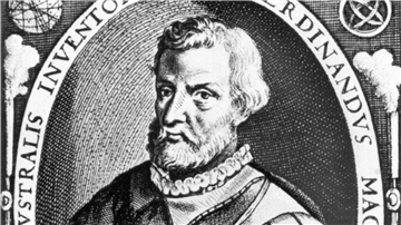Der portugiesische Seefahrer Magellan (um 1480-1521) in einer zeitgenössischen Darstellung.