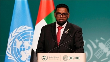 Der Präsident von Guyana: Irfaan Ali.