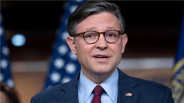 Johnson sieht „keinen Weg“ für dritte Amtszeit Trumps Der republikanische Vorsitzende des Repräsentantenhauses, Mike Johnson, rechnet nicht mit einer dritten Amtszeit Trumps. (Archivfoto)