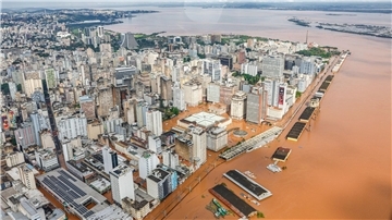 Der Süden von Brasilien ist von schweren Überschwemmungen betroffen.