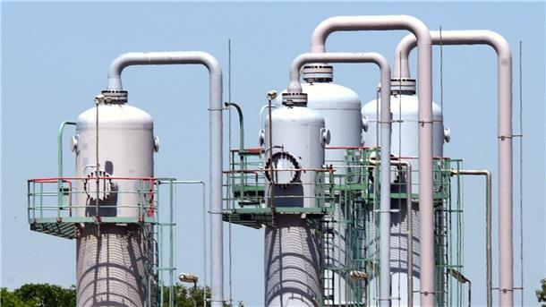 Deutschlands Gasspeicher-Füllstand bei fast 95 Prozent Der Untergrund-Gasspeicher Bad Lauchstädt in Sachsen-Anhalt.
