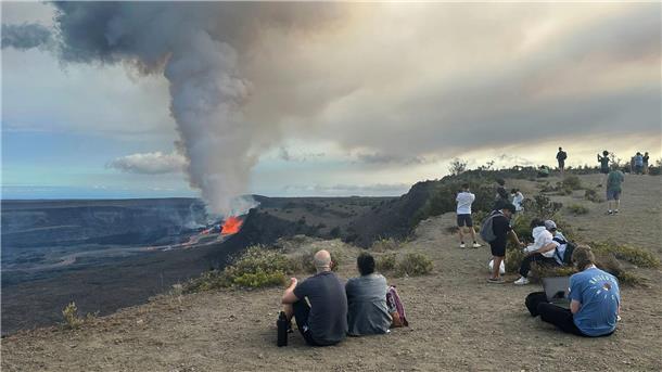 Vulkan liefert Spektakel Der Vulkan Kilauea gehört zu einem Naturschutzgebiet.