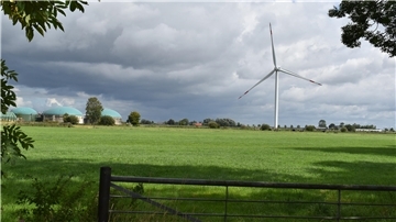 Der Windpark Isens besteht nach einem Repowering inzwischen nur noch aus einer großen Windkraftanlage.