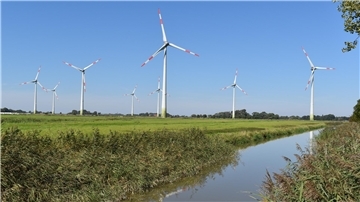 Der Windpark Schütting. Der Geschäftsführer wünscht sich eine zusätzliche Windenergieanlage.
