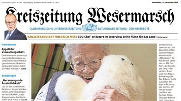 Der Zugriff aufs ePaper der Kreiszeitung Wesermarsch war am Wochenende zeitweise nicht möglich. Dieser Fehler ist behoben. Die Kunden können das ePaper wieder nutzen, müssen sich aber vorher einmal neu in ihrem Nutzerkonto anmelden.