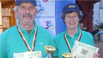 Deutsche Vizemeister im Betriebssport-Doublette: Jörg und Conni Müller vom BSV Nordenham.