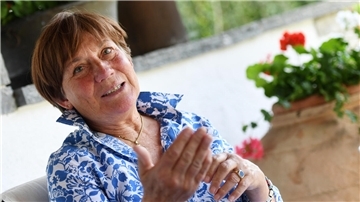 Die ehemalige Skirennläuferin Rosi Mittermaier an ihrem Wohnort.