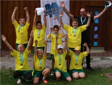 Jugend-D-Schleuderballmannschaft des TSV Abbehausen