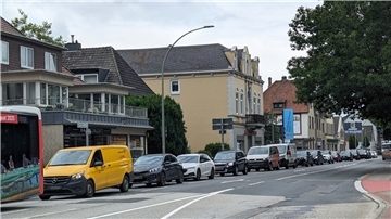 Stau auf den Straßen in Bremerhaven