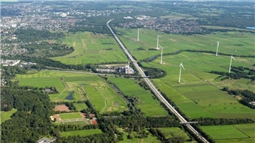 Die Autobahn A27 im Bereich Bremerhaven-Zentrum.
