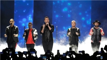 Die Backstreet Boys bei einem Konzert 2018 in Nashville.