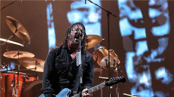 Die Band Foo Fighters mit Frontmann Dave Grohl 2019 in Bogota.