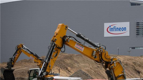 Die Baustelle für die neue Smart Power Fab von Infineon in Dresden.