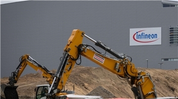 Die Baustelle für die neue Smart Power Fab von Infineon in Dresden.