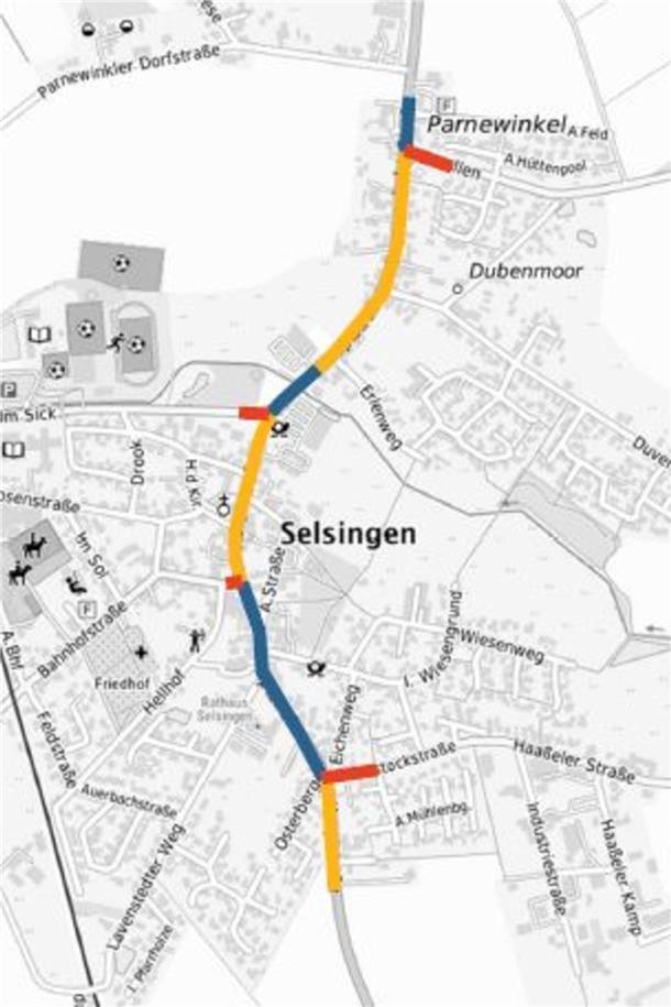 Selsinger Ortsdurchfahrt wird mindestens zweieinhalb Jahre lang zur Baustelle Die Baustelle ist in sieben Bauabschnitte eingeteilt. Frühestens im Juni 2026 starten die Arbeiten. Im Herbst 2028 soll die Ortsdurchfahrt voraussichtlich fertiggestellt sein.