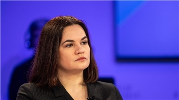 Die belarussische Oppositionsführerin Swetlana Tichanowskaja sieht die Wahl in Belarus als eine Scheinwahl.