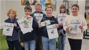 Die beteiligten Schüler (von links): Silas Haase, Elias Wenzel, Thies Meyer, Moritz Hentschel, Sophie Reimann und Jette Fiedler.