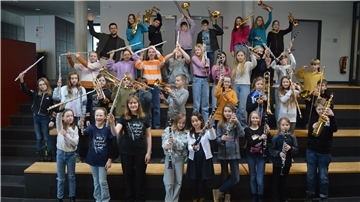 Die Bläserklassen im Schuljahr 2022/2023. Im neuen Schuljahr startet eine neue Runde.