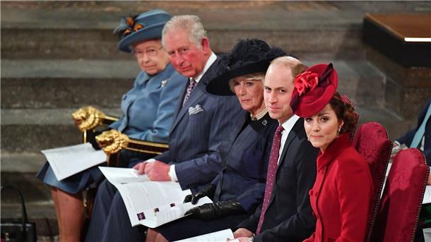 Die britischen Royals beim Gottesdienst in der Londoner Westminster Abbey.