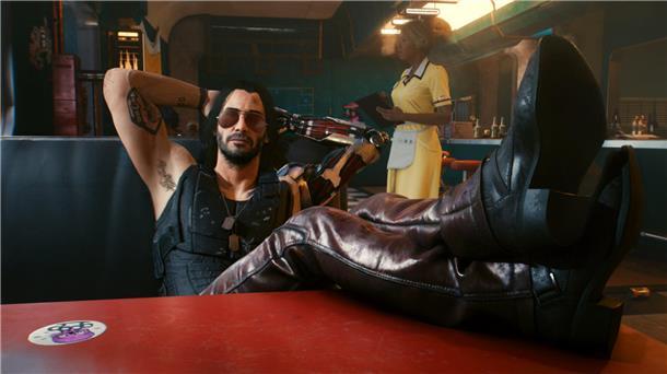 Die coolste Sau in Night City: Johnny Silverhand - gespielt von Schauspieler Keanu Reeves - ist ein berüchtigter Cyberterrorist.