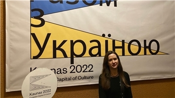 Die CulturEUkraine-Projektverantwortliche Monika Inceryte vom Organsiationsteam von Kaunas 2022.