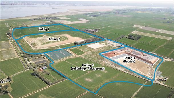Die Deponien in Galing. Nach Informationen von NORD|ERLESEN möchte Glencore, dass das Land Niedersachsen die juristische Verantwortung für Galing I und II sowie Rahden (nicht im Bild) übernimmt.
