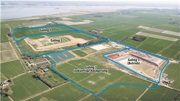 Die Deponien in Galing. Nach Informationen von NORD|ERLESEN möchte Glencore, dass das Land Niedersachsen die juristische Verantwortung für Galing I und II sowie Rahden (nicht im Bild) übernimmt.