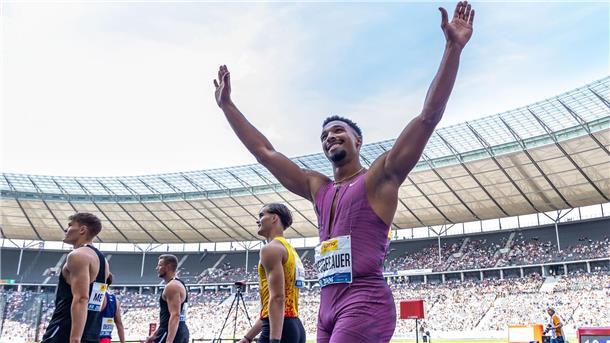 Die deutschen Fans feierten den Olympia-Zweiten Leo Neugebauer beim Istaf.
