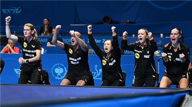 Kaufmann jubelt: Zehnter EM-Titel für Tischtennis-Team Die deutschen Tischtennis-Frauen haben den EM-Titel gewonnen.