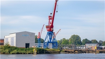 Die Elsflether Werft an der Hunte in Niedersachsen.