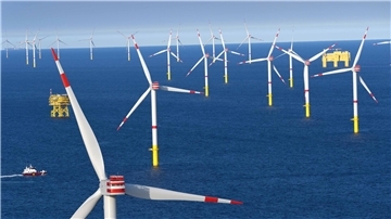 Windpark auf See