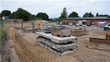 Die Erdarbeiten am Penny-Neubau in Selsingen sind in vollem Gange.