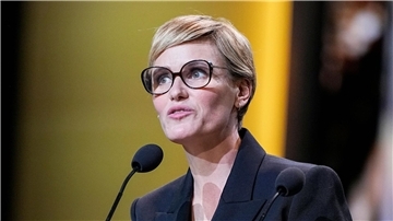 Die französische Schauspielerin Judith Godrèche bei der César-Filmpreisvergabe in Paris.