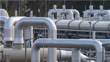 Die Gasempfangsstation der Ostseepipeline Nord Stream 2.