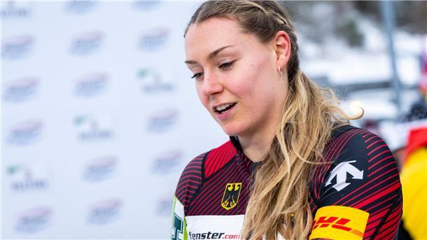 Die gesundheitlich angeschlagene Weltmeisterin Laura Nolte kam im Monobob-Rennen in St. Moritz auf Platz drei 