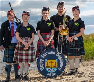 Dudelsackband aus fünf Personen