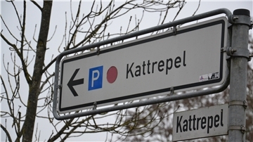 Ein Straßenschild.