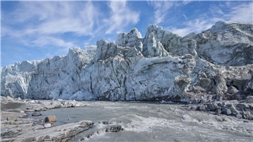 Die Kalbungsfront des Russell-Gletschers, Kangerlussuaq.