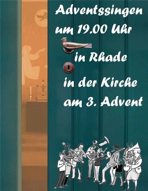 Die Kirchengemeinde Rhade lädt für Sonntag zum Adventssingen ein.