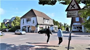 Kreuzung in der Ortschaft Bad Bederkesa