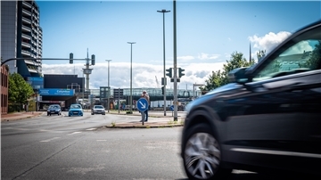 Eine Straße in Bremerhaven.