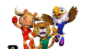 Dreier-Team für die WM Die Maskottchen der Fußball-WM im nächsten Jahr sollen für das große Turnier werben.