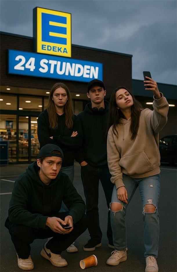 Bremerhaven in Bildern: So sieht ChatGPT die Stadt Die Medienberichte über die Treffen von Jugendlichen vor dem 24-Stunden-Edeka in Bremerhaven haben auch die KI beeinflusst.